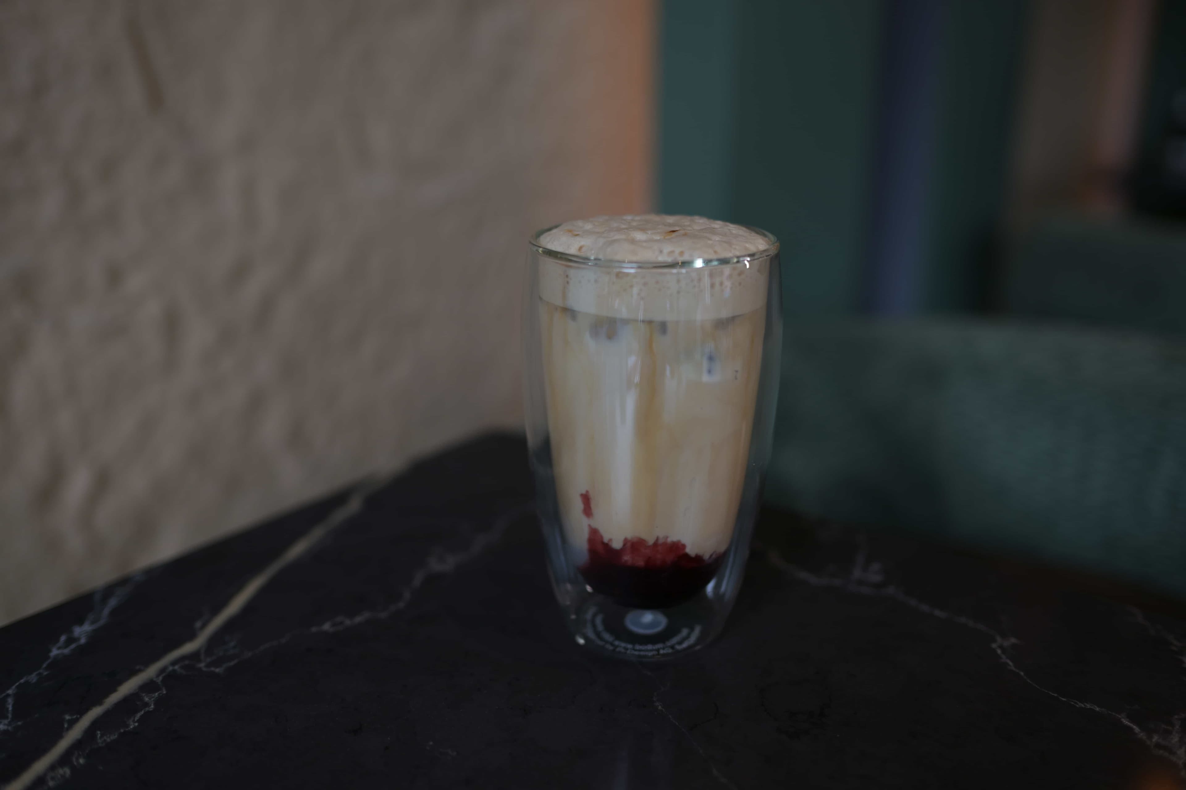 RED BERRY COCONUT ICED WHIPPED LATTE 