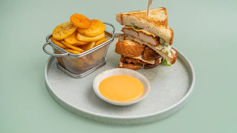 Crunchy Chicken Brioche at Mila Cafe
